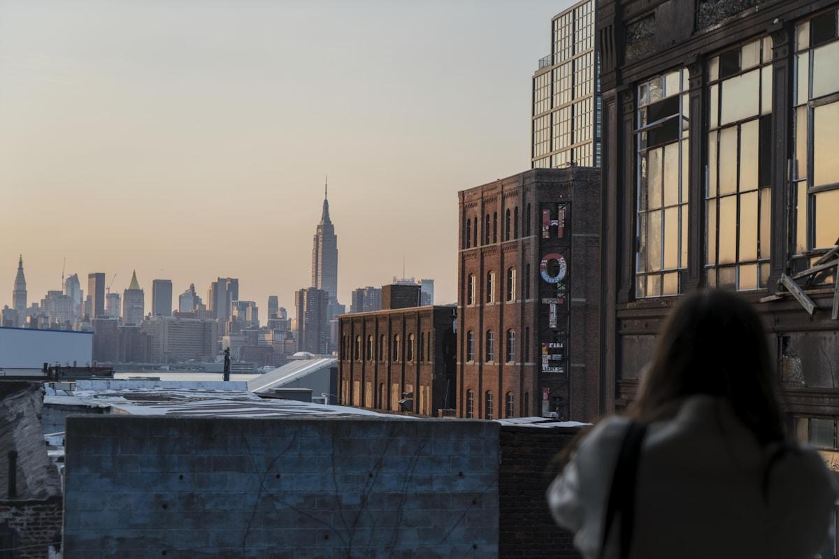 The New York skyline seen from the Refinery Hotel